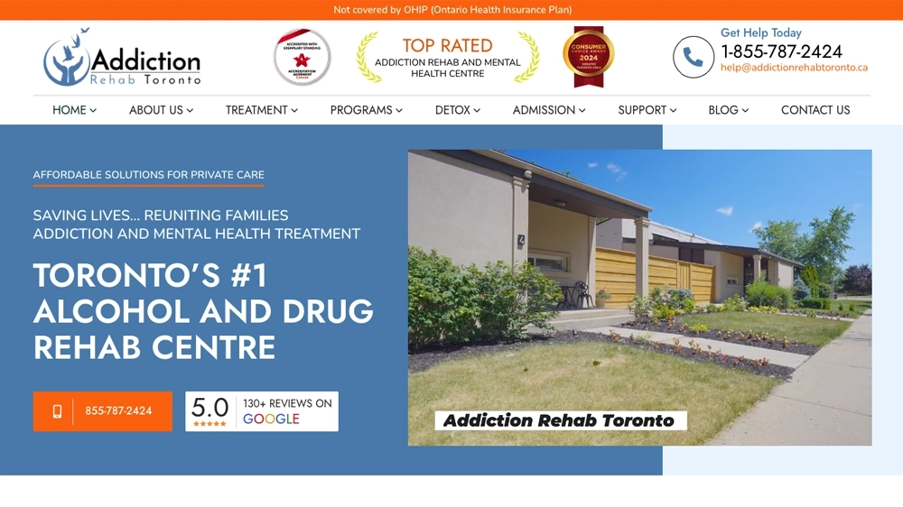 addiction rehab toronto web design