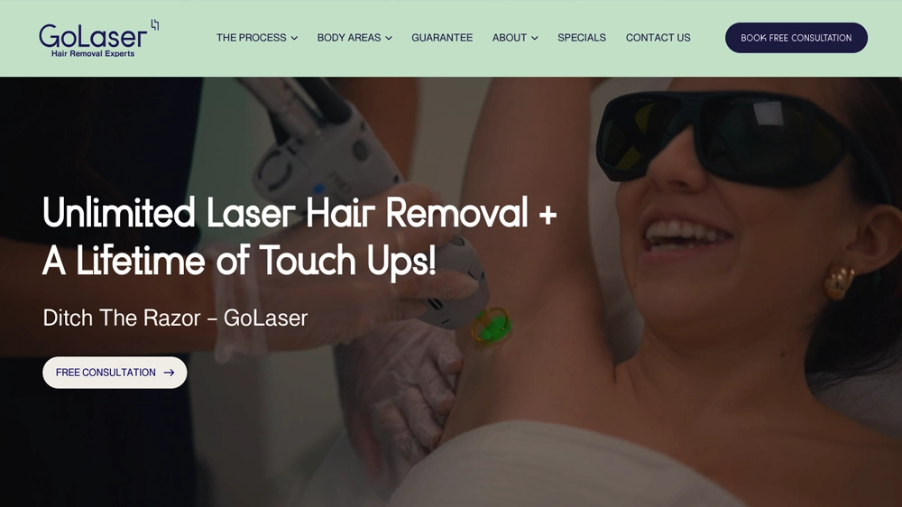 web design for GoLaser Hair Removal