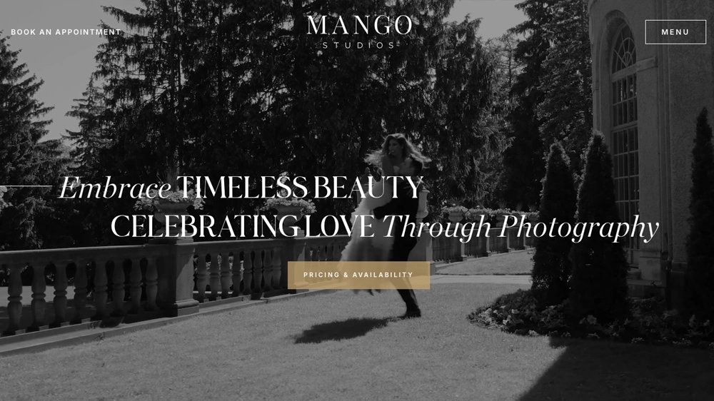 web design for mango studios photography