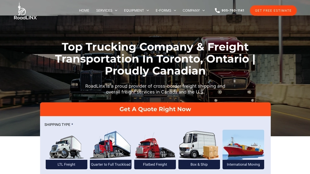website design for roadlinx inc